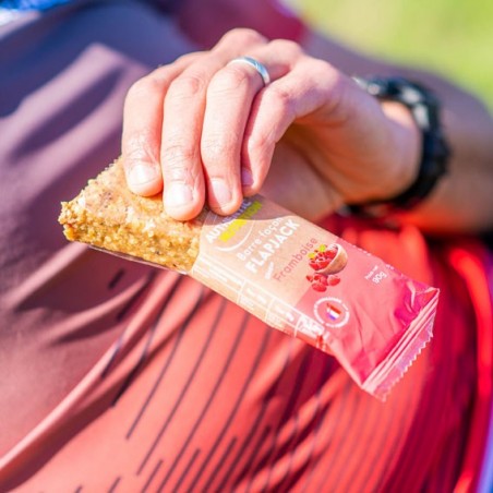 Barre énergétique type Flapjack Authentic Nutrition arôme framboise Barre énergétique type Flapjack Authentic Nutrition arôme framboise