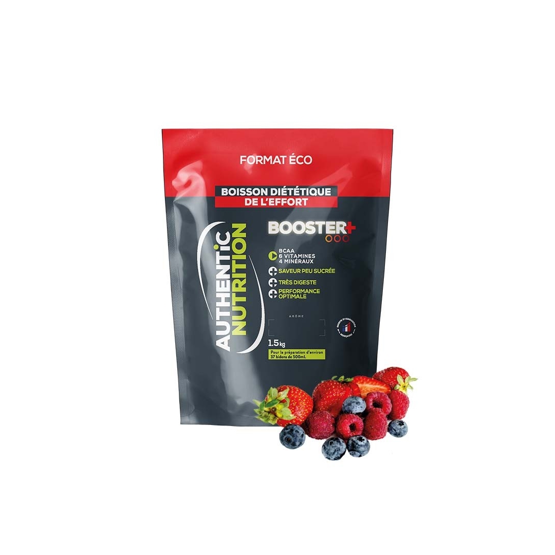 Doypack boisson énergétique isotonique Booster + 1500g fruits rouges Doypack boisson énergétique isotonique Booster + 1500g fruits rouges