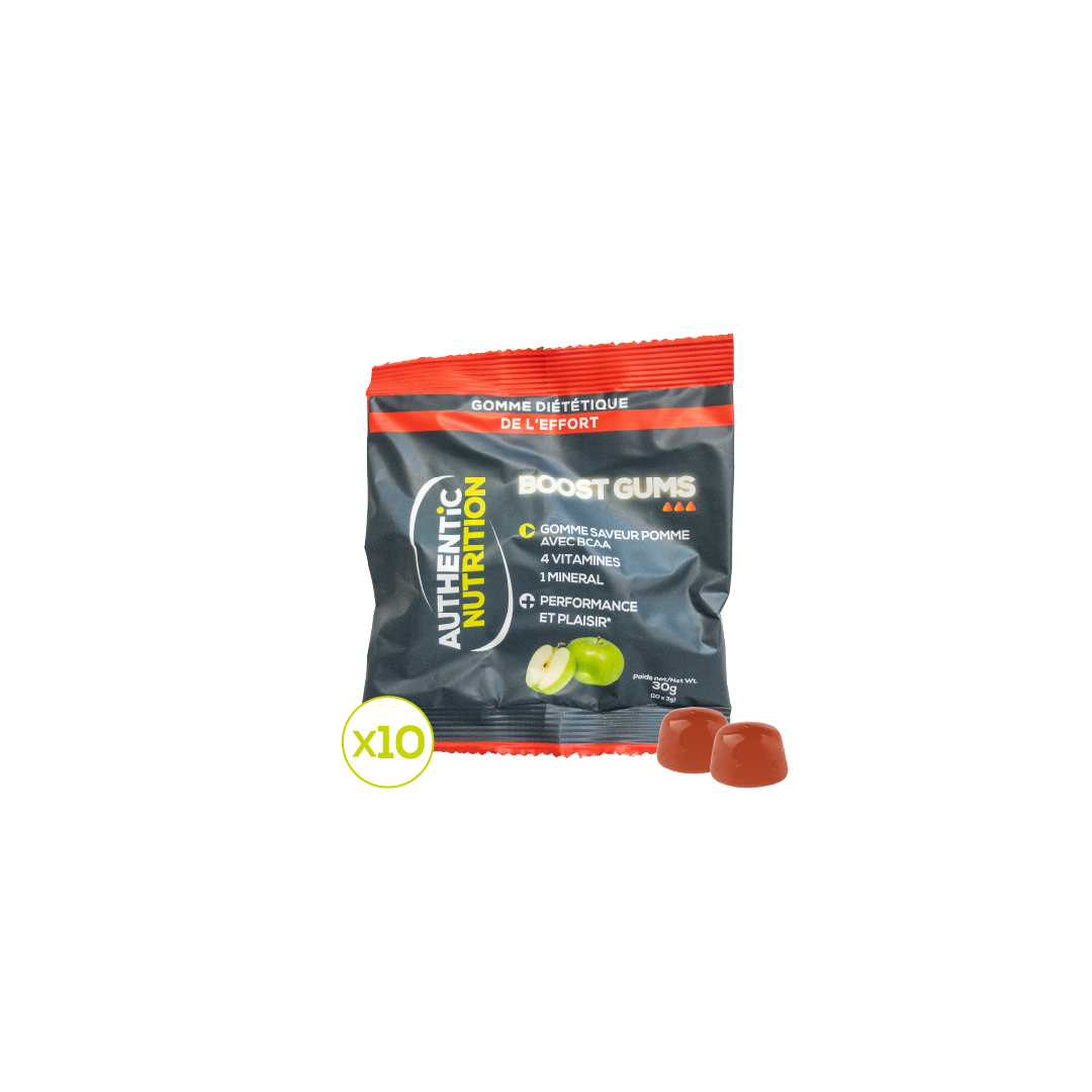 Pack de 10 sachets de gommes énergétiques fraise Pack de 10 sachets de gommes énergétiques fraise