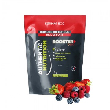 Doypack boisson énergétique isotonique Booster + 1500g fruits rouges